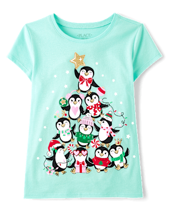 Girls Penguin Graphic Tee