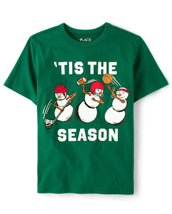Boys Snowman Sports Graphic Tee