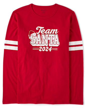 Camisetas estampadas unisex para adultos a juego Family Team Santa 2024