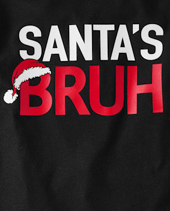 Camisetas estampadas Santa's Bruh para niño