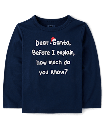 Baby And Niños pequeños Boys Dear Santa Camisetas estampadas