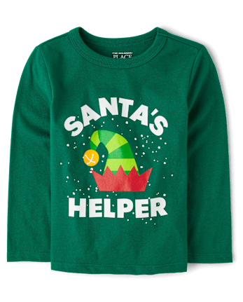 Baby And Toddler Boys Santa's Helper Graphic Tee