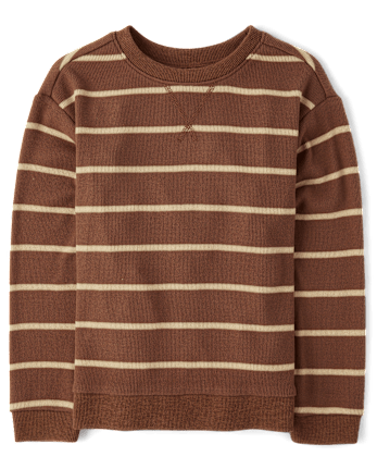 Boys Plush Rib Lightweight Sweater Top