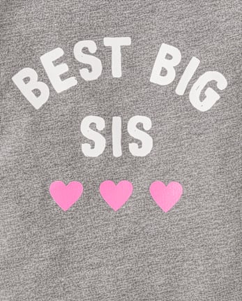 Baby And Toddler Girls Best Big Sis Graphic Tee