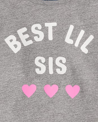Baby And Toddler Girls Best Lil Sis Graphic Tee