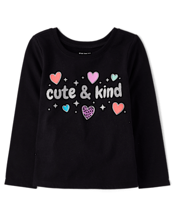 Baby And Niños pequeños Niña Cute And Kind Camisetas estampadas