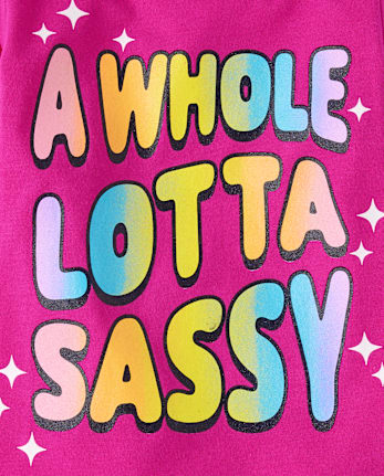 Baby And Niños pequeños Niña Whole Lotta Sassy Camisetas estampadas