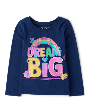 Baby And Toddler Girls Dream Big Graphic Tee