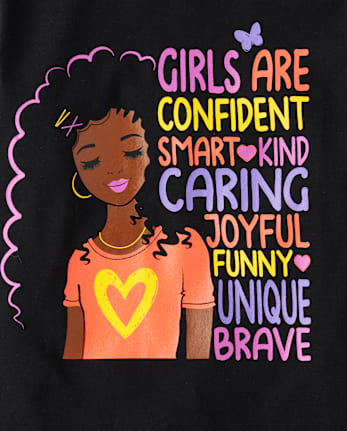 Girls Positive Words Graphic Tee