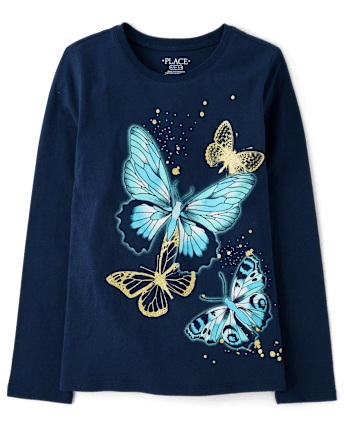 Girls Butterfly Graphic Tee