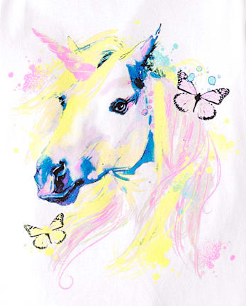 Girls Unicorn Graphic Tee
