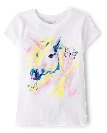 Girls Unicorn Graphic Tee