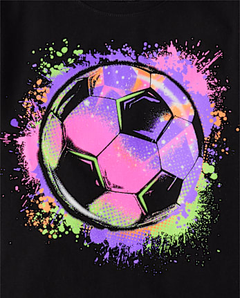 Girls Soccer Ball Graphic Tee