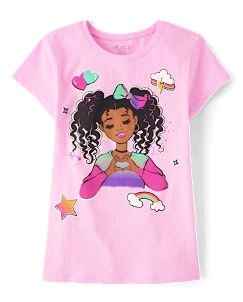 Girls Girl Icons Graphic Tee