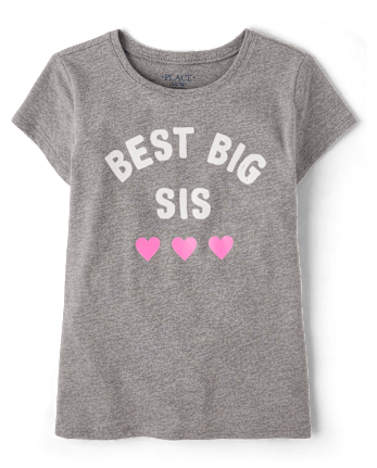 Girls Best Big Sis Graphic Tee