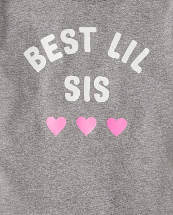 Girls Best Lil Sis Graphic Tee