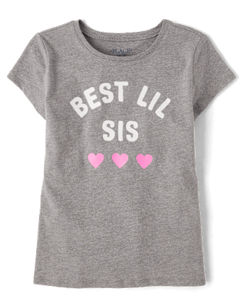 Girls Best Lil Sis Graphic Tee