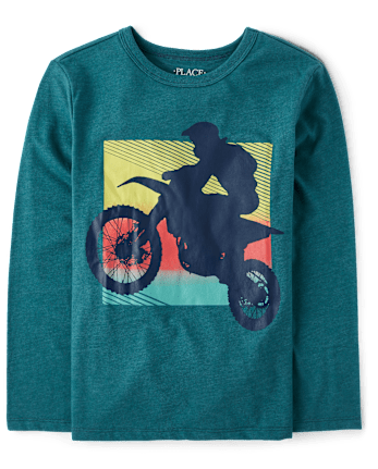 Boys Long Sleeve Dirt Bike Graphic Tee S D SEAFARE The Children s Place