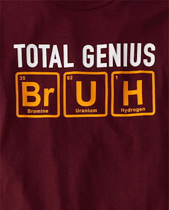 Boys Total Genius Bruh Graphic Tee