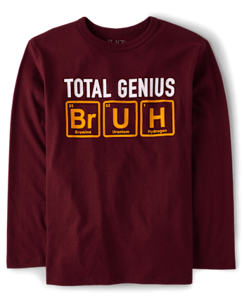 Boys Total Genius Bruh Graphic Tee