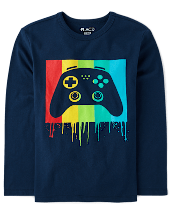 Boys Rainbow Gamer Graphic Tee