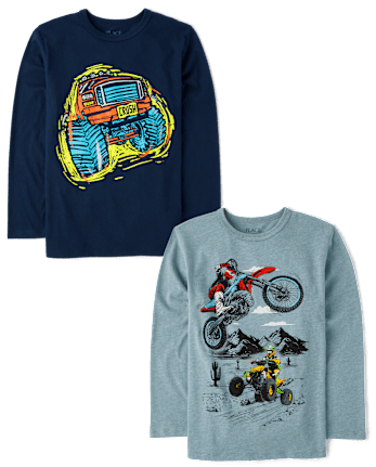 Boys Vehicle Graphic Tee 2-Pack