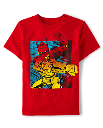Camisetas estampadas de robots para niños