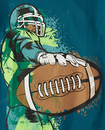 Boys Football Player Graphic Tee