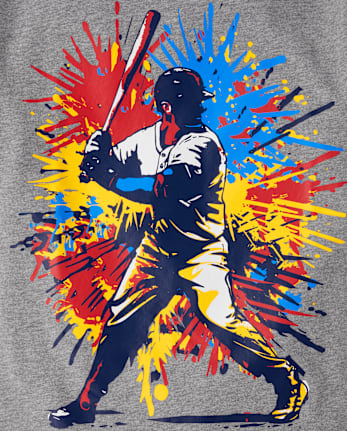 Boys Baseball Player Graphic Tee
