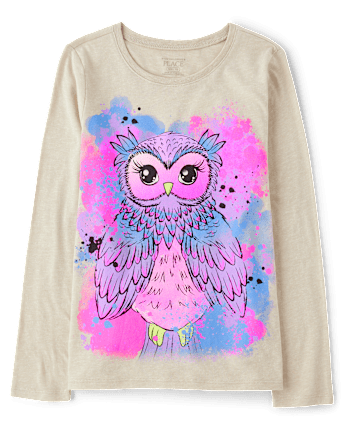 Girls Owl Graphic Tee