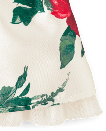 Baby And Toddler Girls Floral Velour Fit And Flare Dress