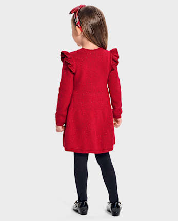 Kids red sweater dress discount