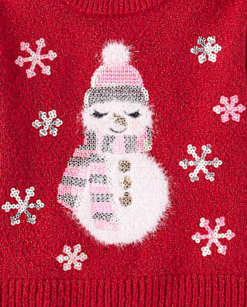 Girls sequin christmas jumper outlet