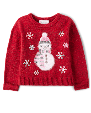 Toddler Girls Sequin Sweater