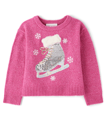 Toddler Girls Sequin Sweater