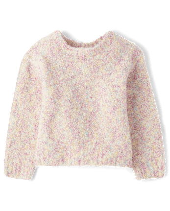 tout-petit, fille arc-en-ciel Fuzzy Chandails