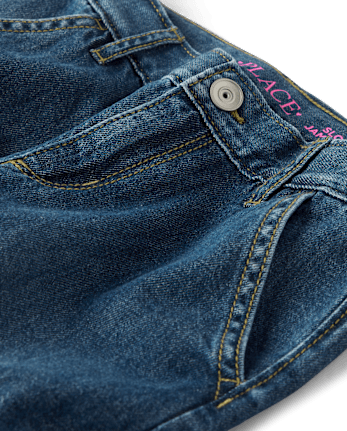 Girls Cargo Wide Leg Jeans
