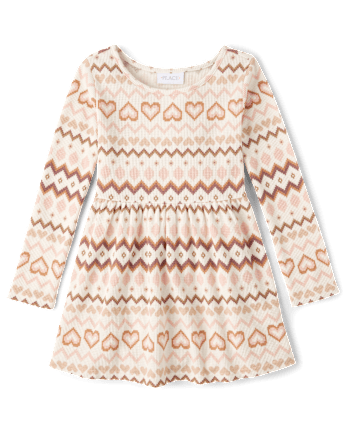Girls Print Thermal Everyday Dress