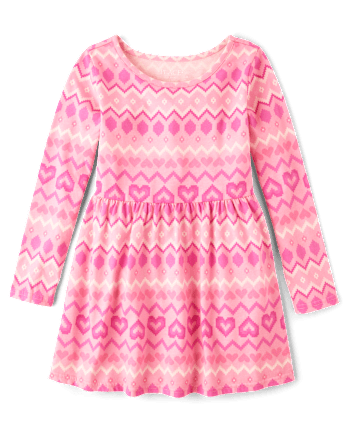 Girls Heart Fairisle Everyday Dress