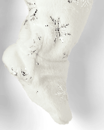 Baby And Toddler Girls Foil Snowflake Fleece Footed One Piece Pajamas