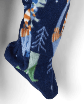 Baby And Toddler Boys Dino Microfleece Footed One Piece Pajamas