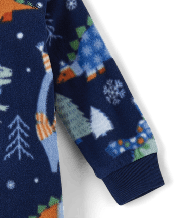 Baby And Toddler Boys Dino Microfleece Footed One Piece Pajamas
