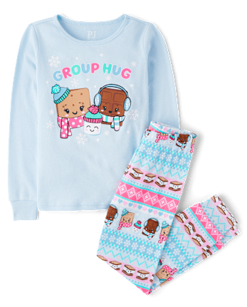 Girls S'mores Snug Fit Cotton Pajamas