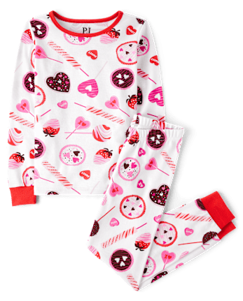 Girls Candy Snug Fit Cotton Pajamas