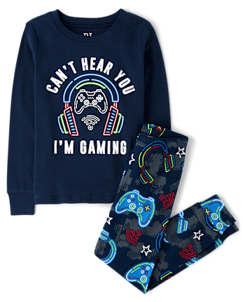 Boys Glow Gamer Snug Fit Cotton Pajamas
