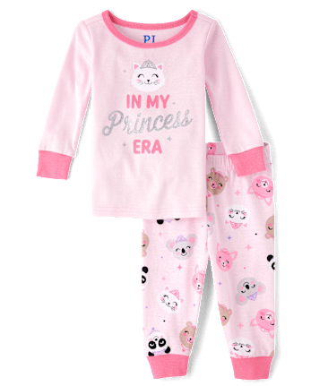 Baby And Toddler Girls Princess Era Snug Fit Cotton Pajamas
