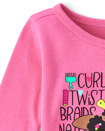 Baby And Toddler Girls Love Your Hair Snug Fit Cotton Pajamas