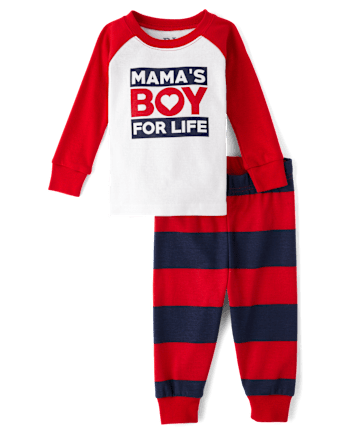 Baby And Toddler Boys Mama's Boy Snug Fit Cotton Pajamas