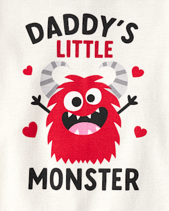 Baby And Toddler Boys Daddy's Monster Snug Fit Cotton Pajamas