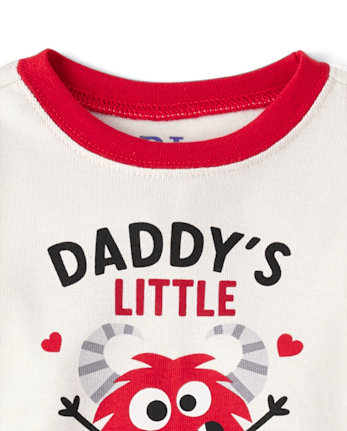 Baby And Toddler Boys Daddy's Monster Snug Fit Cotton Pajamas